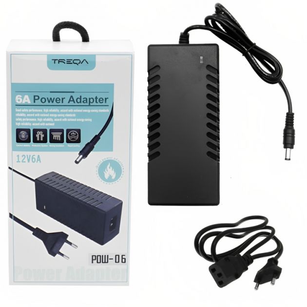 Universal Τροφοδοτικό Πρίζας 6A - 220V AC σε DC 12V - Treqa