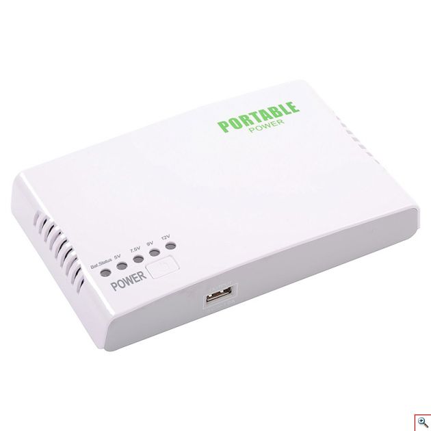 Φορητό Mini UPS Μπαταρία 8800mAhμε Θύρα USB & Διακόπτη Εναλλαγής Volt 9v, 12v, 15v, 24v Powerbank