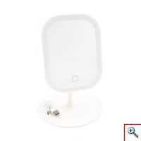 USB Καθρέπτης Μακιγιάζ Με Φωτισμό LED & Στρογγυλή Περιστρεφόμενη Βάση έως 90° Andowl Q-T100 - 9W Λευκό
