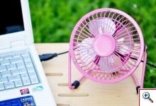 Επιτραπέζιος Ανεμιστήρας με Μεταλλική Ρετρό Κατασκευή Διπλής Ενέργειας 220 volt + usb