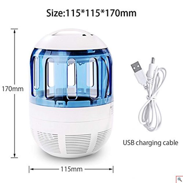 USB Εξολοθρευτής Κουνουπιών και Εντόμων Νέας Γενιάς με Αναρρόφηση - Mini Mosquito Killer