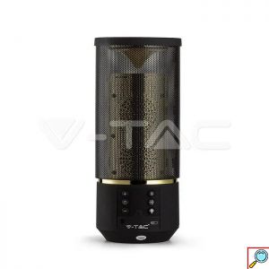 V-TAC Φορητό Ηχείο Bluetooth 6W Επαναφορτιζόμενο 1200mAh με LED 6 επίπεδα φωτισμού και εφέ φλόγας (TWS Function ) Μαύρο