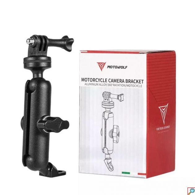 Βάση Αλουμινίου για GoPro - Action Κάμερα για Καθρέπτη Μηχανής - MOTOWOLF