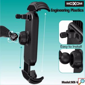 Περιστρεφόμενη Βάση Κινητού για Ποδήλατο, Μοτοσυκλέτα, Πατίνι με Μικρή Ομπρέλα Προστασίας - Moxom