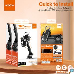 Βάση Κινητού Αυτοκινήτου 360° με Βεντούζα Moxom για Ταμπλό