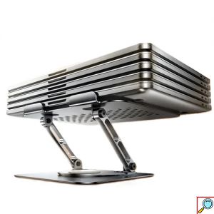 Remax Βάση Laptop Ασημί – Πτυσσόμενη, Ρυθμιζόμενη και Εργονομική