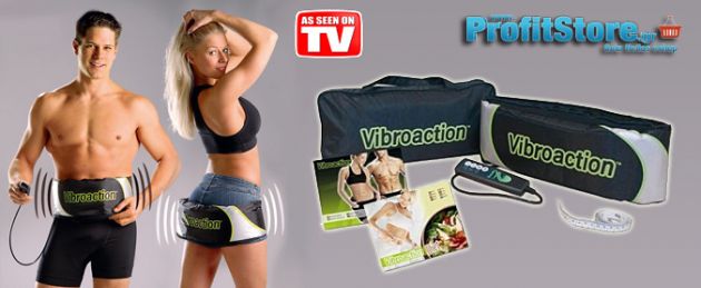 Vibroaction Ζώνη Αδυνατίσματος Γυναικεία & Αντρική - Μείωση Κυτταρίτιδας για Παθητική Γυμναστική στο Σπίτι - Ηλεκτρική Συσκευή Κάψιμου Λίπους