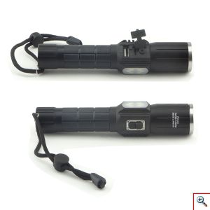  Επαναφορτιζόμενος Φακός LED CREE 3W SUPER ZOOM Powerbank- FA-W528