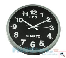 Εντυπωσιακό Ρολόι Τοίχου με πολύχρωμο φωτισμό LED