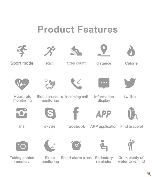 Έξυπνο Ρολόι Smart Bracelet Bluetooth Smartwatch με Καταγραφή Βημάτων, Ύπνου, Καρδιακών Παλμών & Οξυγόνου