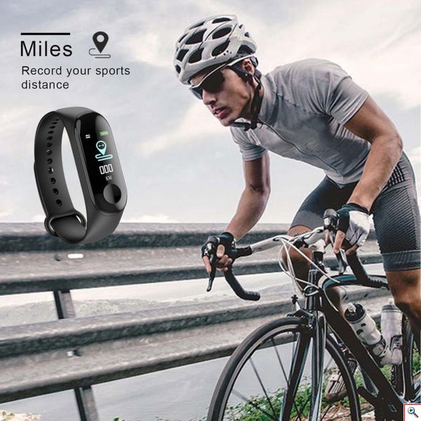 Έξυπνο Ρολόι Smart Bracelet Bluetooth Smartwatch με Καταγραφή Βημάτων, Ύπνου, Καρδιακών Παλμών & Οξυγόνου