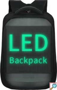 Τσάντα Πλάτης - Σακίδιο με Smart LED Animation Οθόνη και Εφαρμογή Κινητού για Φορητό Υπολογιστή 15,6