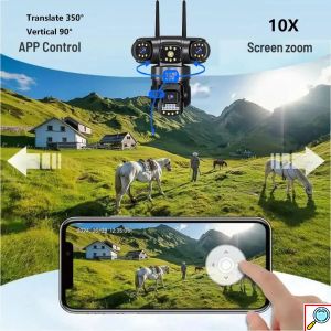 Andowl WiFi PTZ IP Κάμερα Ασφαλείας 8K με Τριπλό Φακό και Νυχτερινή Όραση