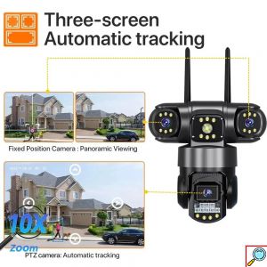 Andowl WiFi PTZ IP Κάμερα Ασφαλείας 8K με Τριπλό Φακό και Νυχτερινή Όραση