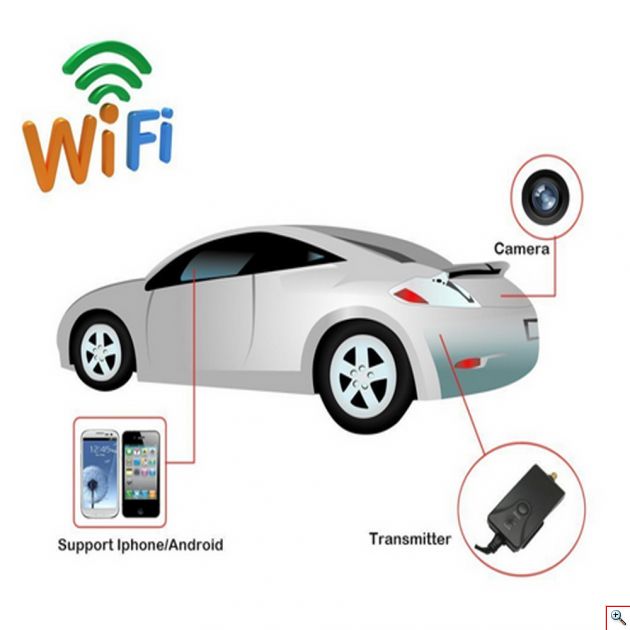 WiFi Κάμερα Οπισθοπορείας Προφυλακτήρα Αυτοκινήτου για Σύνδεση σε Κινητό, Τάμπλετ, IOS & Android Universal Car Rearview Camera