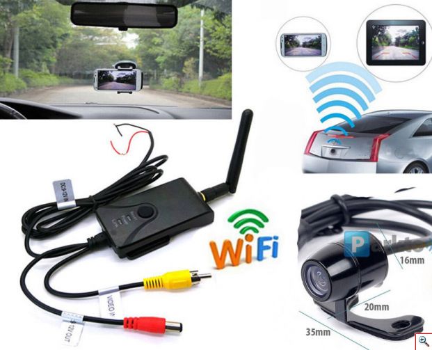 WiFi Κάμερα Οπισθοπορείας Προφυλακτήρα Αυτοκινήτου για Σύνδεση σε Κινητό, Τάμπλετ, IOS & Android Universal Car Rearview Camera