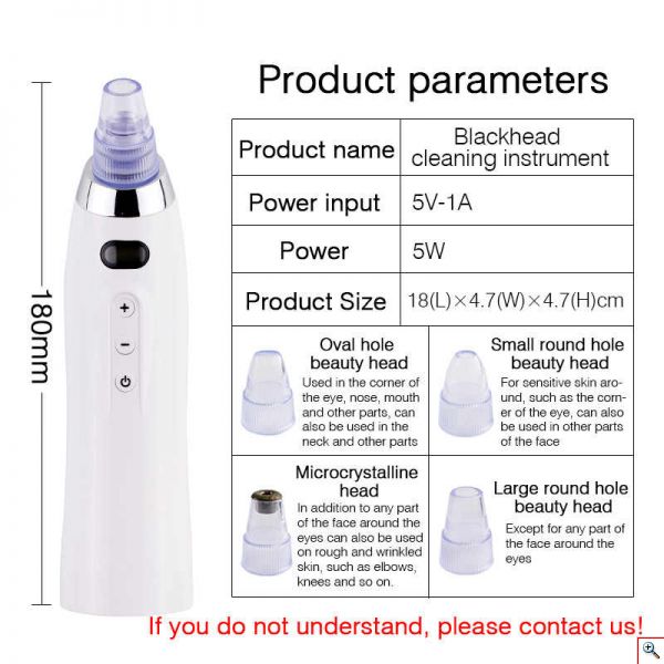 Skin Care Pore Cleaner για τον Καθαρισμό του Προσώπου από τα Μαύρα Στίγματα WMZ-0801