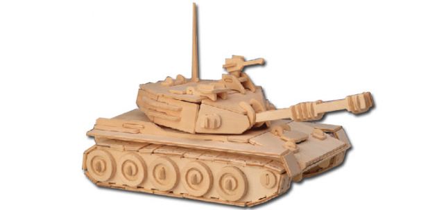 Ξύλινο Τρισδιάστατο Πάζλ - Κατασκευή Tανκ