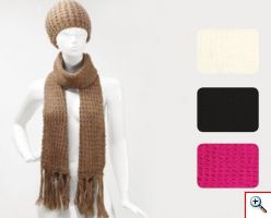 Μάλλινο Σετ Σκούφος & Κασκόλ