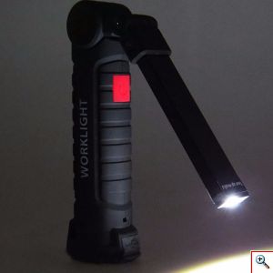 Επαναφορτιζόμενος Φακός LED 270° με Μαγνητική Βάση, Γάντζο & Micro USB - Cob Work Light