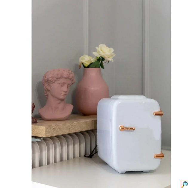 Φορητό Retro Μίνι Ψυγείο με Λαβή 33 - 45W - Χωρητικότητας 4L για Καλλυντικά και Τρόφιμα - Hoomei