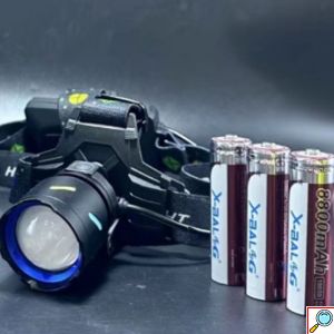 Επαναφορτιζόμενος Φακός Κεφαλής LED με Εμβέλεια έως 3000m και USB Φόρτιση X-Balog 