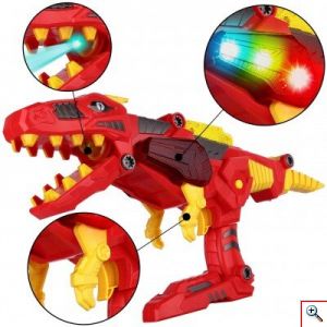 DinoBlaster 3 σε 1 Ρομποτικός Δεινόσαυρος όπου Μετατρέπετε σε Όπλο με Φωτισμό & Ήχους