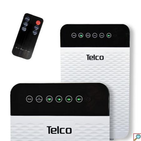 Telco 2 σε 1 Καθαριστής Αέρα & Ιονιστής 35W με Κάλυψη 50τμ, Πάνελ Αφής, Τηλεχειριστήριο, 3 Προγράμματα Λειτουργίας & Χρονοδιακόπτη