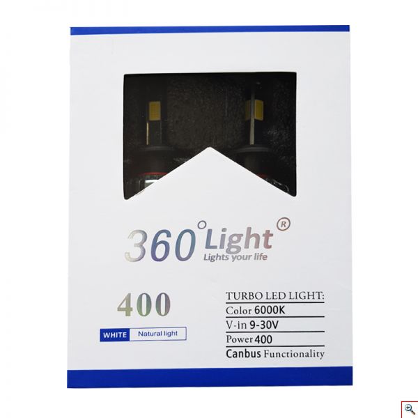 Εμπρόσθια Φώτα Αυτοκινήτου 6400LM (2x3200) H3 LED FULL CANBUS - 72W (2x36W) 6000K - Λαμπτήρες 2τμχ