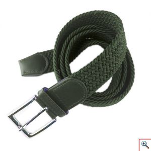 Πράσινη - Χακί Πλεκτή Ελαστική Ανδρική Ζώνη