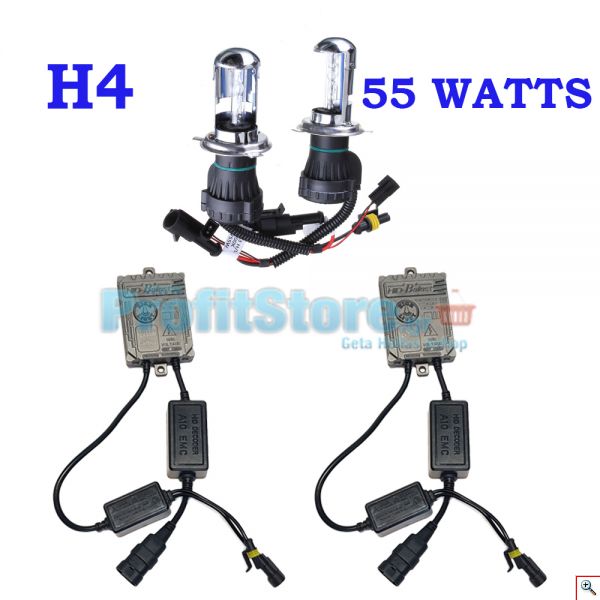 Φώτα XENON Η4-3 FULL Can Bus 55W 8 - Πλήρες Kit ΧΕΝΟΝ H.I.D. 6000K