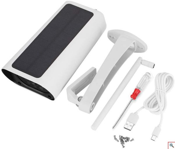 Ηλιακή Αδιάβροχη Ασύρματη IP WiFi Κάμερα Full HD 1080p P2P Εξωτερικού Χώρου με Νυχτερινή Λήψη, Ανιχνευτή Κίνησης, Ειδοποίηση στο Κινητό, Μικρόφωνο, Ηχείο, & Micro SD