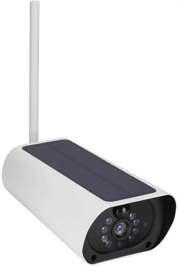 Ηλιακή Αδιάβροχη Ασύρματη IP WiFi Κάμερα Full HD 1080p P2P Εξωτερικού Χώρου με Νυχτερινή Λήψη, Ανιχνευτή Κίνησης, Ειδοποίηση στο Κινητό, Μικρόφωνο, Ηχείο, & Micro SD