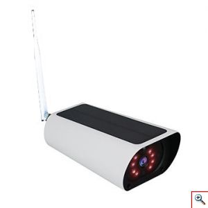 Ηλιακή Αδιάβροχη Ασύρματη IP WiFi Κάμερα Full HD 1080p P2P Εξωτερικού Χώρου με Νυχτερινή Λήψη, Ανιχνευτή Κίνησης, Ειδοποίηση στο Κινητό, Μικρόφωνο, Ηχείο, & Micro SD 