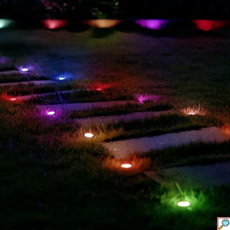 Έξυπνα Αδιάβροχα Διακοσμητικά RGB LED Καρφωτά Φωτιστικά με App Εφαρμογή Κινητού, Αντίδραση σε Μουσική/ Μικρόφωνο, Ρυθμίσεις Χρώματος & Φωτεινότητας 15τμχ