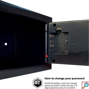 Powertech® Εντοιχιζόμενο Χρηματοκιβώτιο Ασφαλείας με Ψηφιακό Κλείδωμα 3-8 Ψηφίων & Κλειδί 17x23x17cm