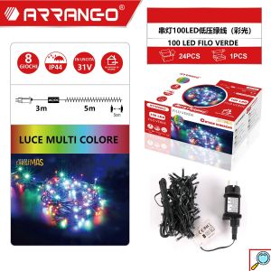 Χριστουγεννιάτικα Αδιάβροχα Λαμπάκια 8m 100 LED Πολύχρωμου Φωτισμού με 8 Προγράμματα Arrango