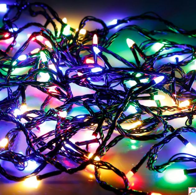 Χριστουγεννιάτικα Λαμπάκια RGB - 100 LED 220V - Με 8 Διαφορετικά Προγράμματα Φωτισμού - 10 Μέτρα