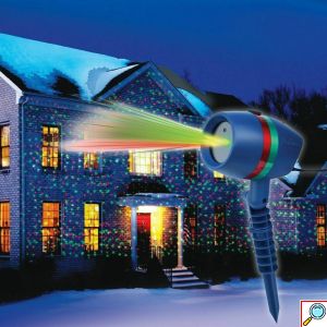 Χριστουγεννιάτικος Laser Προβολέας Εξωτερικού Χώρου Κόκκινος – Πράσινος με Προστασία IP44 και Διπλή Λειτουργία Φωτισμού