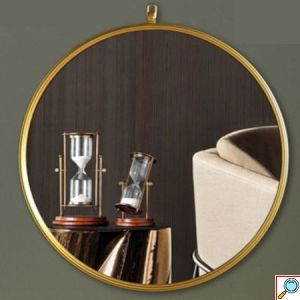 Επιτοίχιος Καθρέπτης Baroque με Χρυσό Μεταλλικό Πλαίσιο 61x64cm