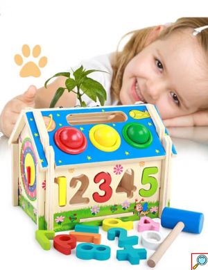 Ξύλινο Εκπαιδευτικό Παιχνίδι με Αριθμούς 3+