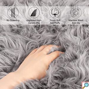 Χνουδωτό Χαλί Διάδρομος Sheepskin από Υψηλής Ποιότητας Συνθετική Γούνα 60x180cm