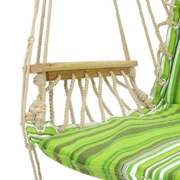 Υφασμάτινη Αιώρα – Κάθισμα εως 130kg σε Ριγέ Πράσινο 100x65x50cm