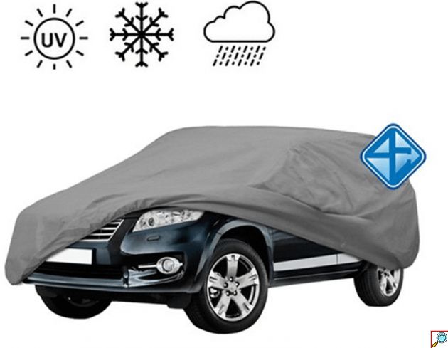Υφασμάτινη Προστατευτική Κουκούλα Αυτοκινήτου Universal Αδιάβροχη με Φιλμ Αλουμινίου 400 x 160 x 120cm - Carsun 