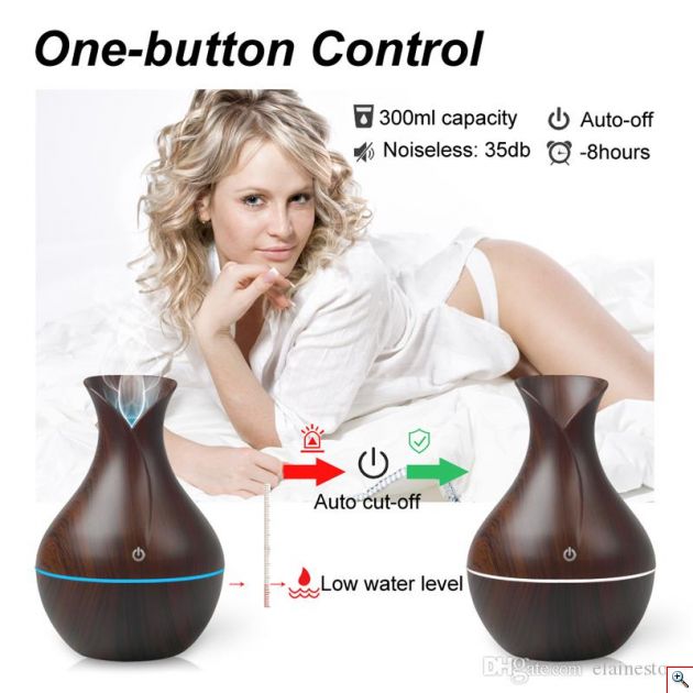 Υγραντήρας Υπερήχων & Αρωματοθεραπείας με LED Φωτισμό - USB Ultrasonic Εκνεφωτής Aroma Humidifier