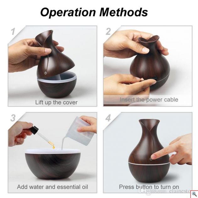 Υγραντήρας Υπερήχων & Αρωματοθεραπείας με LED Φωτισμό - USB Ultrasonic Εκνεφωτής Aroma Humidifier