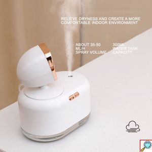 Φωτιστικό Sun Projector Lamp με Ρύθμιση Φωτεινότητας & Υγραντήρας Υπερήχων & Αρωματοθεραπείας 300ml με LED Νυχτερινό Φωτισμό