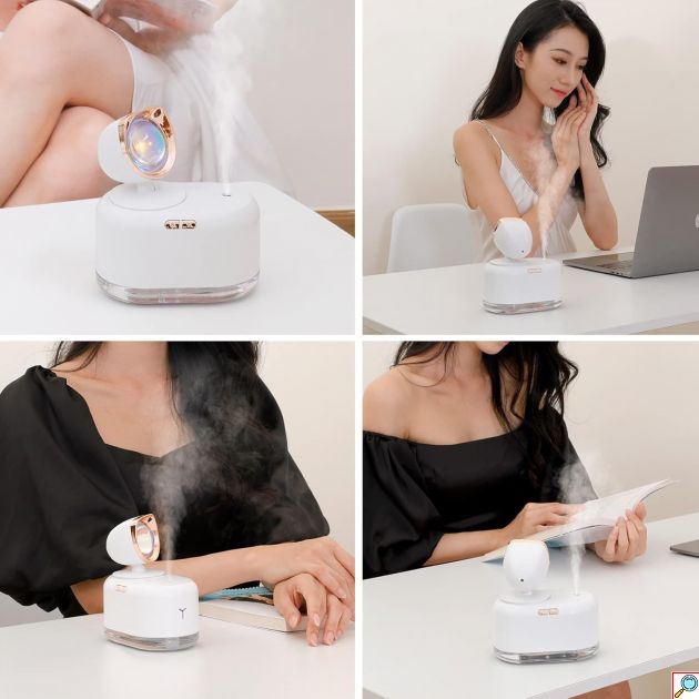 Υγραντήρας με Εφέ Ηλιοβασίλεμα - Τροφοδοσία μέσω USB και Δοχείο 300 mL