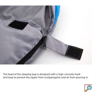 Υπνόσακος Μονός 2 Εποχών με Κουκούλα 180x30x75cm Μπλε