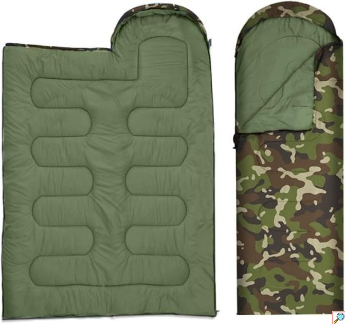 Υπνόσακος Μονός 2 Εποχών με Κουκούλα 220x30x75cm Παραλλαγή